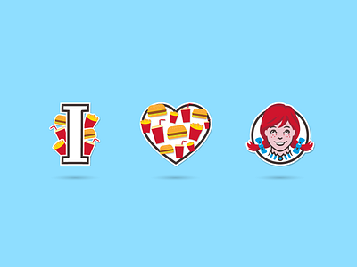 I Love Wendys illustration logo social media