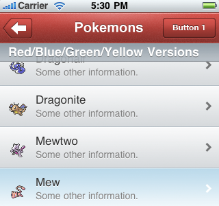 iPokédex UI mockup application iphone pocket monsters pokédex pokémon
