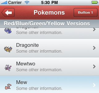 iPokédex UI mockup