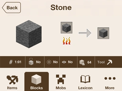 Everycraft Item/Block View (Rebound) app everycraft iphone minecraft