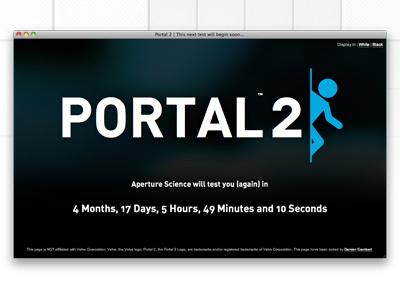 Portal 2 Countdown canvas css 3 html5 iphone javascript portal portal 2 valve