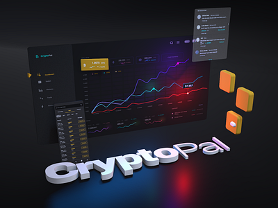 SaaS Dashboard - Cryptocurrency Platform 3d 3drendering crypto cryptocurrency dashboard finapp fintech fui futurism mobile app saas ui web app