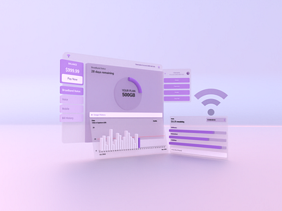 [3D UI] Dashboard - Broadband Pal