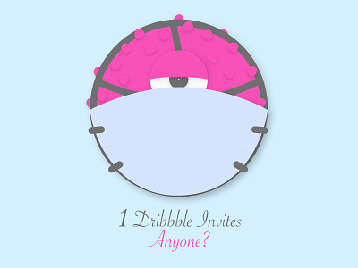 Dribbble invites anyone? 2d animation coronavirus design flat illustration invite ui vector