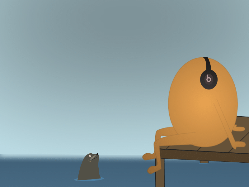 Egg music 2d aftereffects animation gif