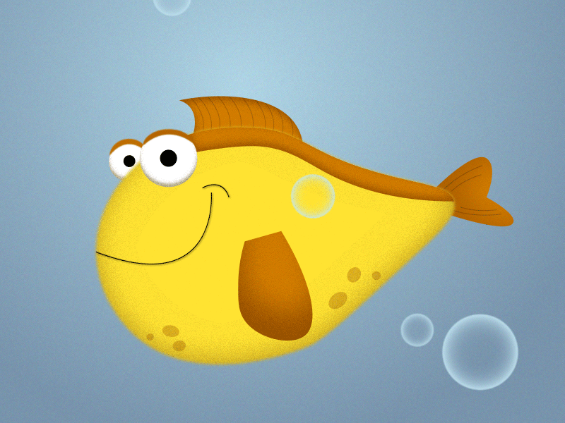 Fishi Animate 2d animation aftereffects flat gif illustration