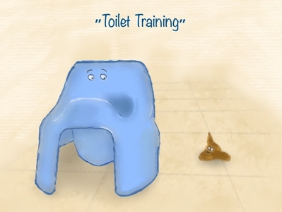 " Toilet Training " character illustration sketchbook
