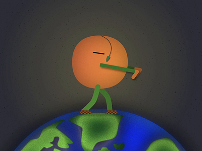"Orange World" 2d after animation creatures design illustration orange rubberhose2