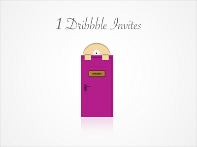 Dribbble invitation creatures design flat illustration invite vector