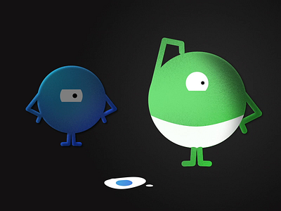 Oops! 2d aftereffects animation creatures gif illustration rigs shape layers vector