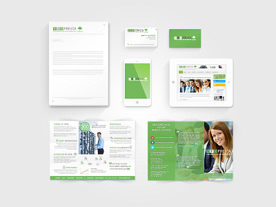 Project 1FOPRESTA - Corporate identity business card corporate design flyers identity informatique inspiration print web design