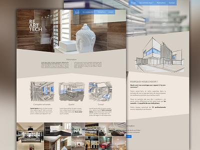 Project RE ART TECH - Webdesign bathroom clean design draw inside design layout navigation new caledonia noumea webdesign