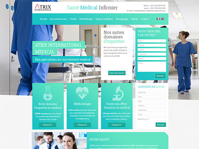 Web design homepage graphics research inspiration medical santé webdesign