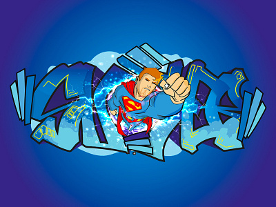Superman red hair art artwork creation creative digitalart digitalartist graffiti graphicart graphicdesign inspiration love