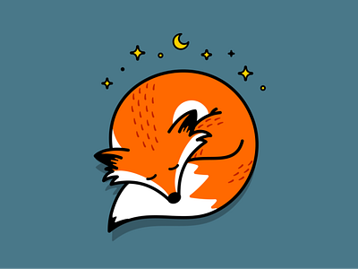 Sleeping Fox figma fox foxy icon icons illustration logo sleep sleepy vector