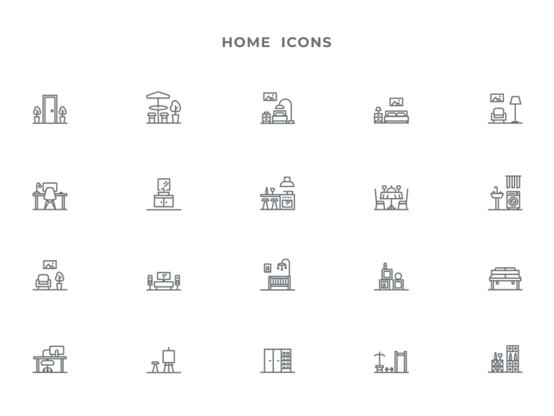 Home Iconset home house icons icons pack icons set room rooms vector