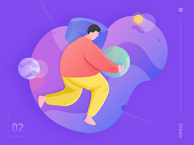 Dream flat illustration ui