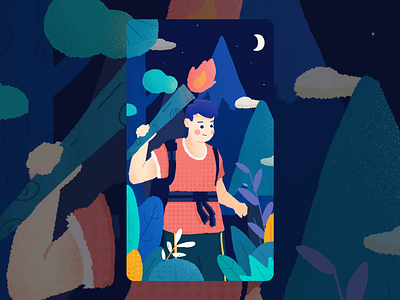 Wild adventure design flat illustration ui