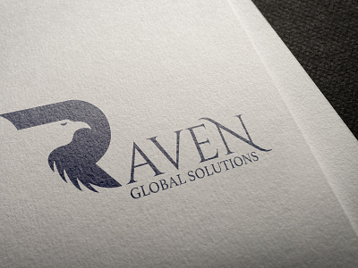 Raven Logo design icon illustration logo vector