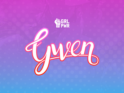 Gwen - Lettering details font gradient illustration letter lettering letters type typography words