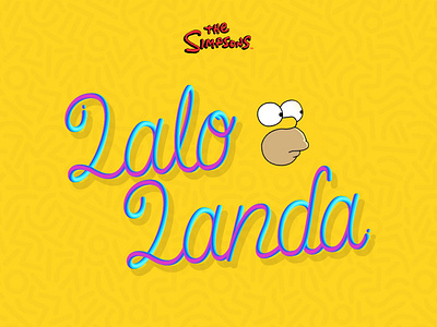 Lalo Landa - The Simpsons - Lettering details font gradient illustration letter lettering letters simpsons type typography words
