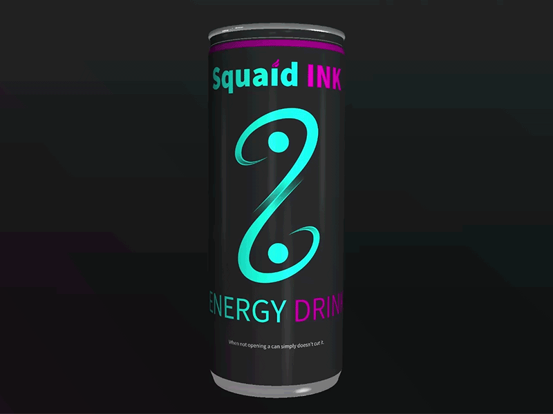 Squaid INK - ENERGY DRINK 3d animation art artwork design illustration logo marketing photoshop ui ux zbrush