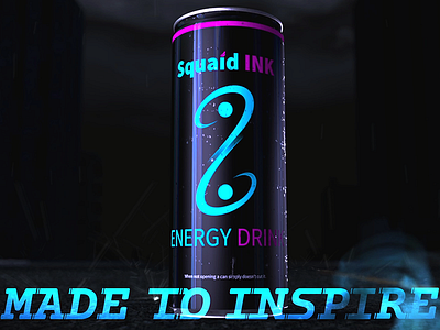 Squaid INK - ENERGY DRINK - Animation 3d advertisement after effects animation art branding design digital art illustration logo render sculpting