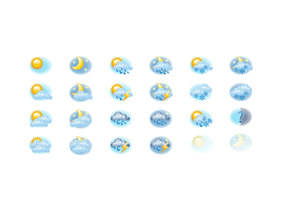 Weather Icons clouds cloudy flash fog icons moon rain snow sun sunshine weather