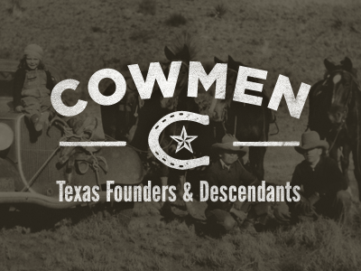 Cowmen Logo c cowboy cowmen documentary film horse shoe logo star texas vintage