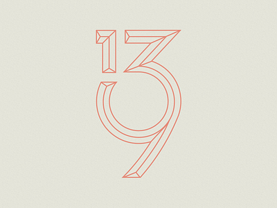 139 Logo Mark apparel beveled logo numbers typography