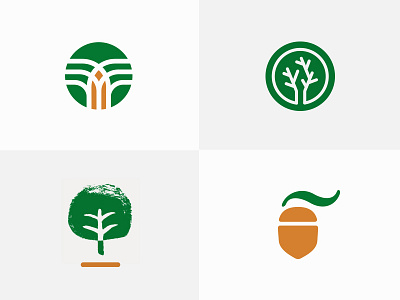 Trees and Acorn (Logo Options) acorn family generation growth logo security total tree wealth management wealth planning