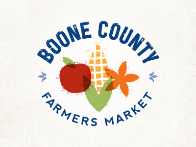 BCFM Logo Proposal corn farmer flower fruit logo market vegetable veggie