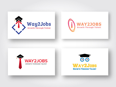 Way 2 Jobs Logo Design Concepts branding designportfolio freelancer graphicdesign logo logodesign visualdesign