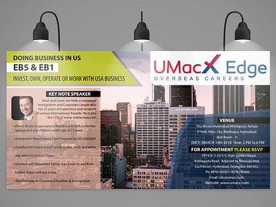 Umacx Edge Event Poster advertisementdesign bannerdesign billboarddesign businessinus design designmission designportfolio event graphicdesign immigrationmarketing overseascareers posterdesign presentationdesign promotion socialmediapostdesign