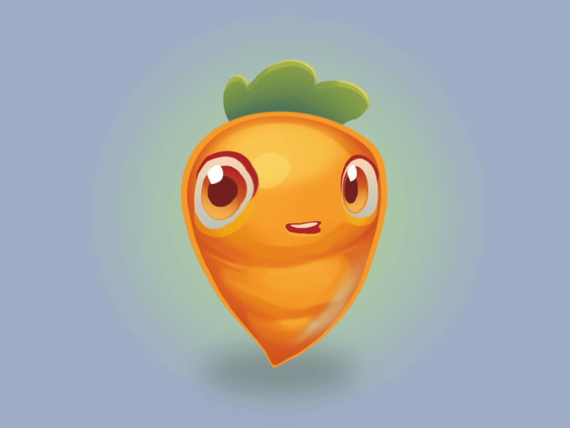Carrot [gif] carrot character scare spine vegetable