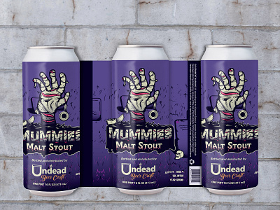 Undead Beer Craft art beer bottle brewery can illustration label packagedesign