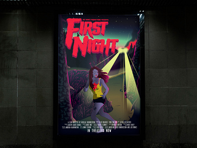 First Night - Movie Poster film illustration indie movie neon poster vampire vintage