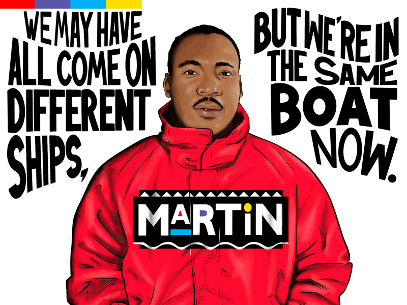 MLK / Marty Mar adobe fresco illustration lettering martin tv show mlk mlk quotes procreate