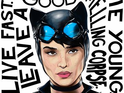 Zoe Kravitz / Catwoman w/ quote