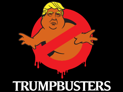 Trumpbusters ghostbusters logo trump