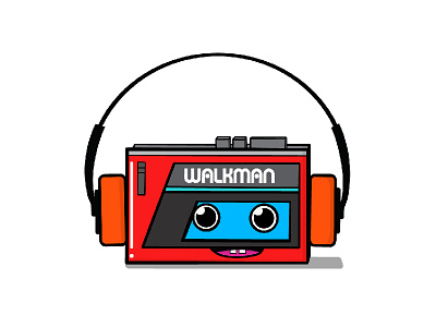 Walkman illustration vector