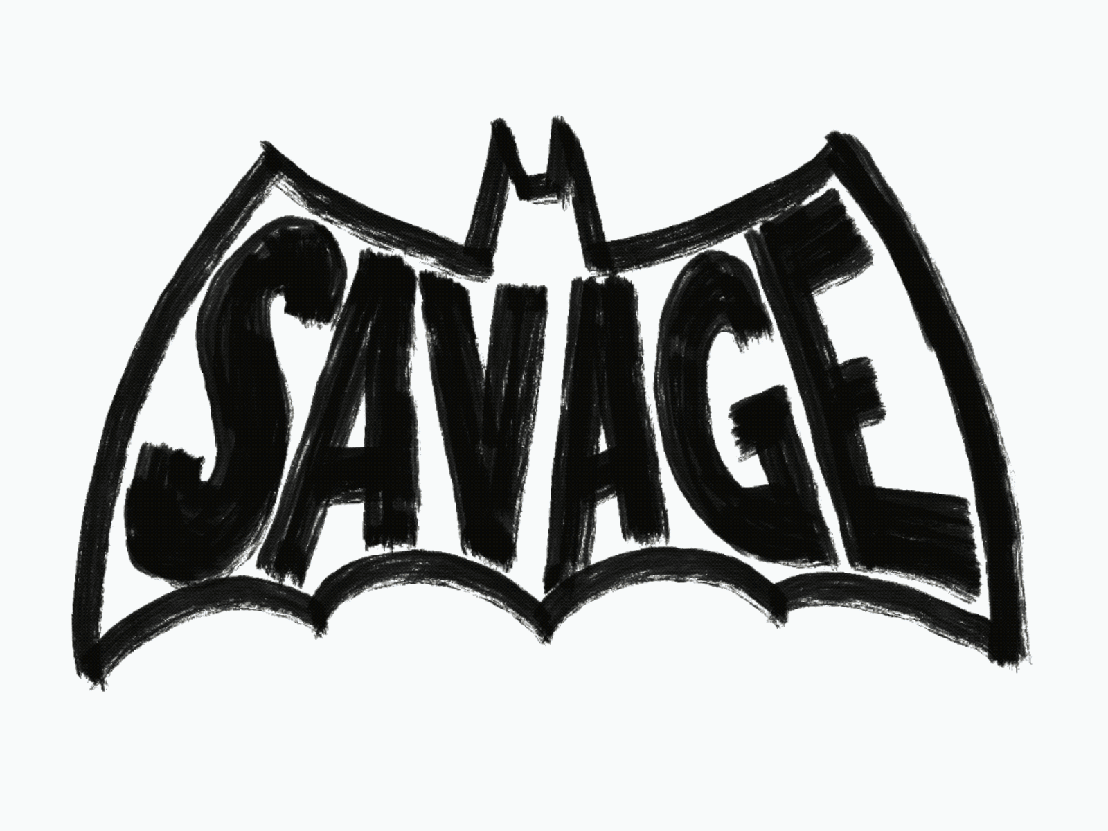 SAVAGE1600x1200 animation batman illustration lettering procreate typography