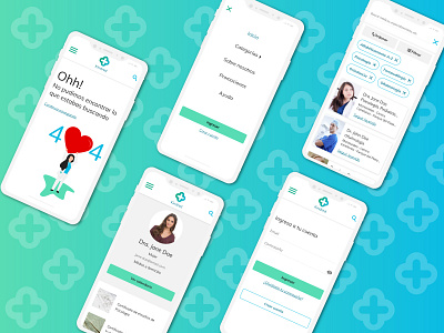 Medical mobile app app design flat minimal mobile mobile app ui ux vector