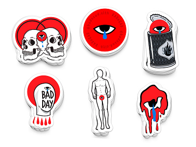 Sticker designs for BADnSAD brand