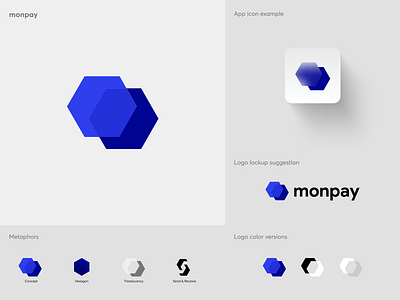 monpay logo - redesign concept app branding design flat icon illustration logo minimal typography ui