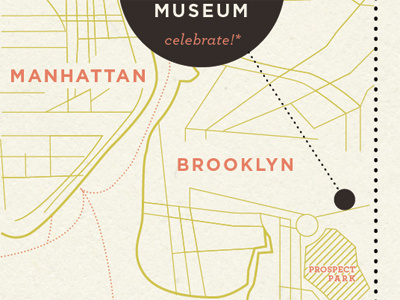 Map showing where the Brooklyn Museum is