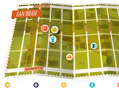 Little San Diego map for a magazine