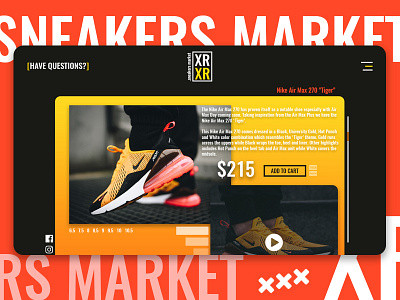 XR SNEAKERS MARKET adobe design fasion gradient photoshop store style ui ux web web design xd