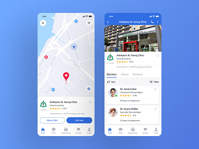 Heal Platform — Locating Clinics and Pharmacies app appointment clinic doctor hospital location map medical medicine medtech navigation pharmacy ui ux
