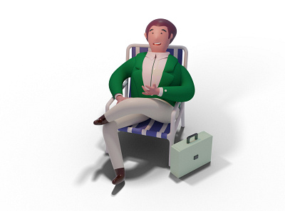 Businessman 3d blender branding businessman bussines character concept design illustraion render ui